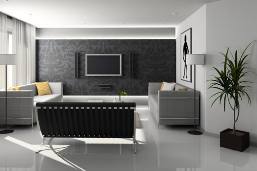 Modern Living Room in Rosemont  - TBL Construction